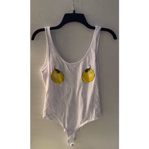 Charlotte Russe Lemon Bodysuit Size Medium